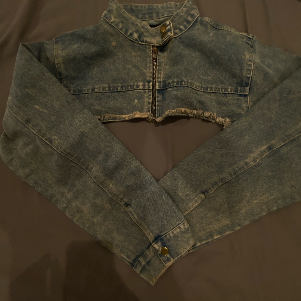 Denim Cropped Jacket